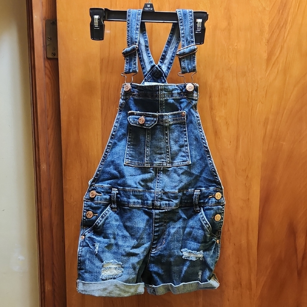 Girls (7-8) Denim Overalls